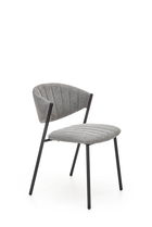 Scaun tapitat cu stofa si picioare metalice, Kai-469 Gri / Negru, l50xA58xH78 cm