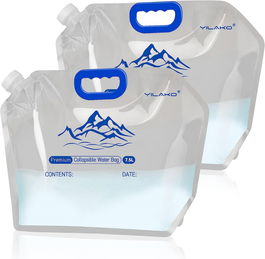 Set de 2 pungi pentru apa YILAKO, plastic, transparent, 7,5 L