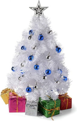 Mini brad de Craciun Prextex, LED, plastic, multicolor, 58 cm