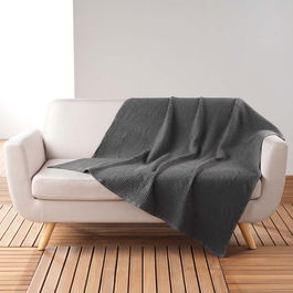 Patura decorativa Gaufrette Grafit, 125 x 150 cm
