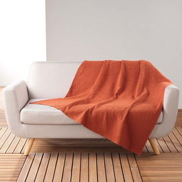 Patura decorativa Gaufrette Caramiziu, 125 x 150 cm