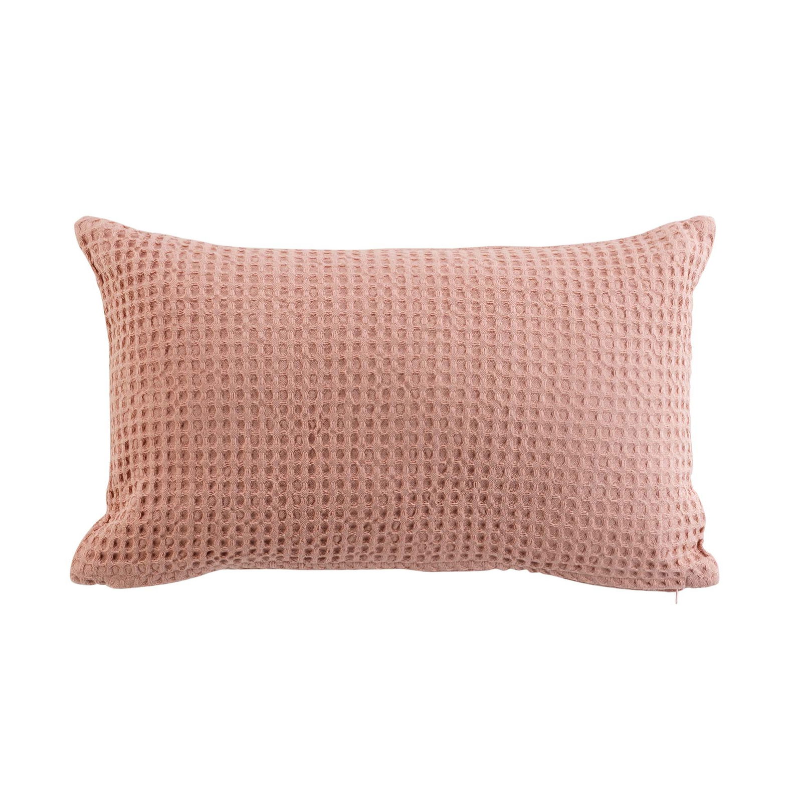 Perna decorativa cu husa detasabila, Gaufrette Roz, 30 x 50 cm