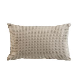 Perna decorativa cu husa detasabila, Gaufrette Bej, 30 x 50 cm