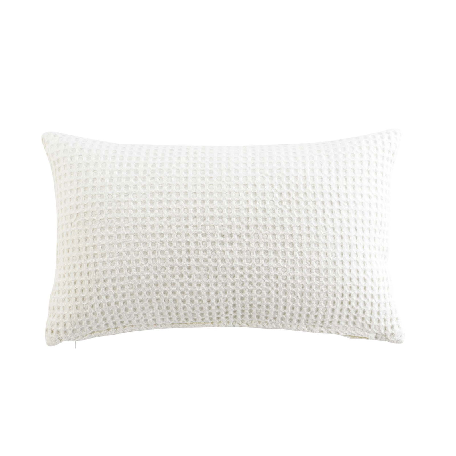 Perna decorativa cu husa detasabila, Gaufrette Alb, 30 x 50 cm