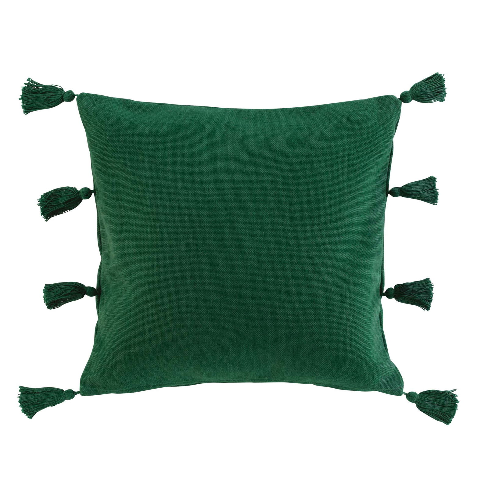 Perna decorativa cu husa detasabila, Tasselina Verde, 45 x 45 cm