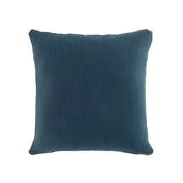 Perna decorativa cu husa detasabila, Angelia Bleumarin, 40 x 40 cm