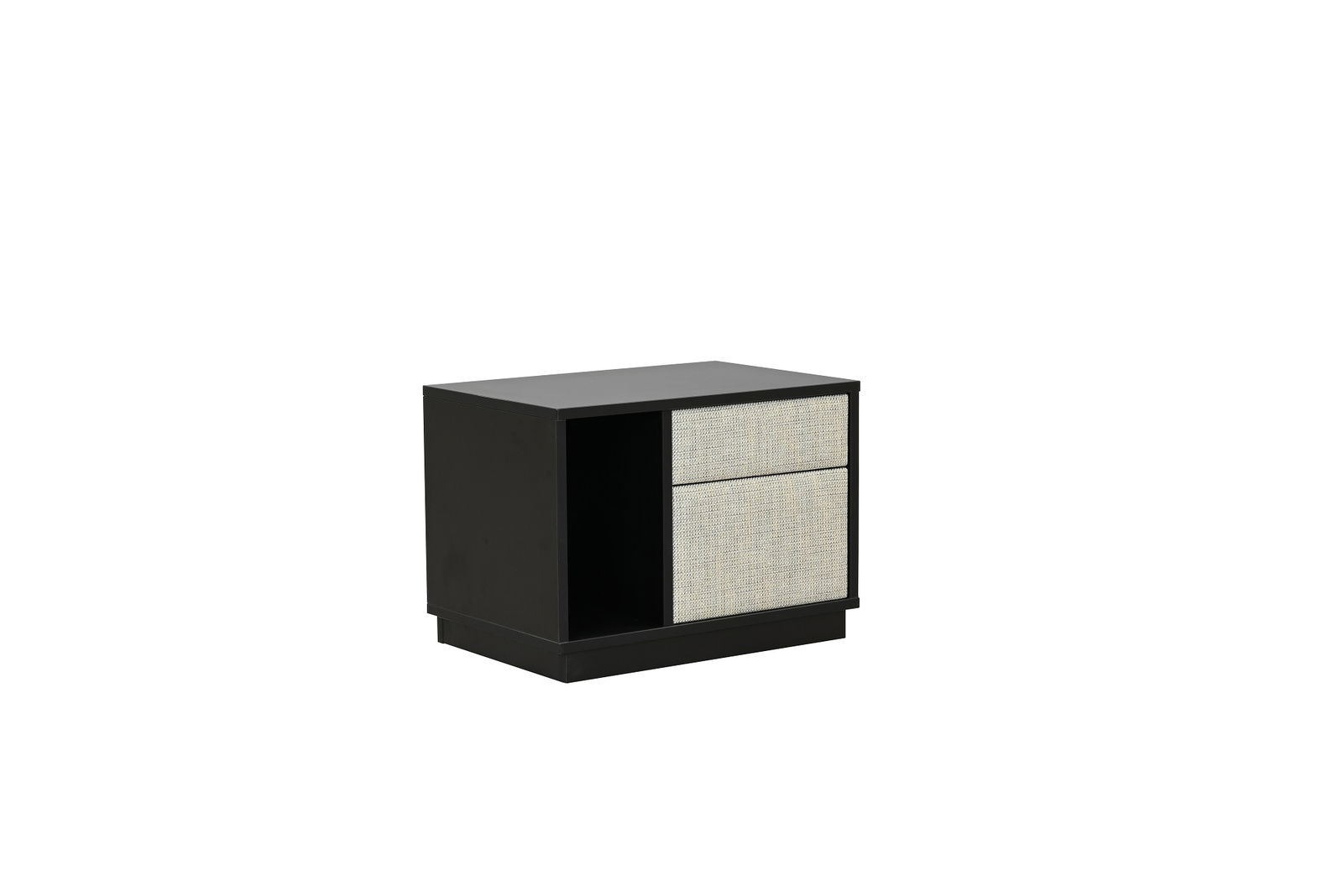 Noptiera din pal, cu 2 sertare, Forli Orizontal Bej, l60xA40xH40 cm