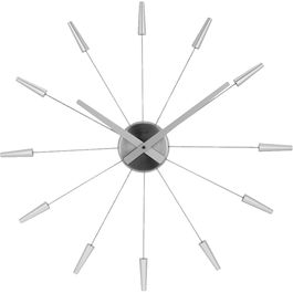 Ceas de perete NeXtime Plug Inn 58cm silver