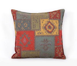 Perna decorativa, Rug, 50x50 cm, 50% bumbac, 50% in, Multicolor