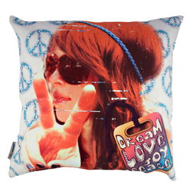 Perna decorativa, A10817, 43x43 cm, 50% Bumbac / 50% Poliester, Multicolor