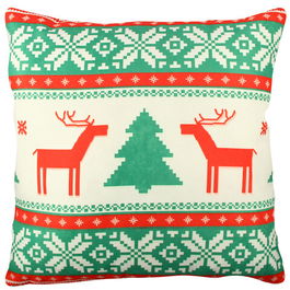 Perna decorativa, A11831, 43x43 cm, 50% Bumbac / 50% Poliester, Multicolor