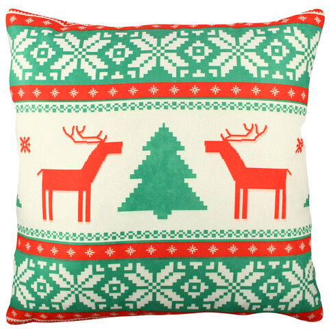 Perna decorativa, A11831, 43x43 cm, 50% Bumbac / 50% Poliester, Multicolor