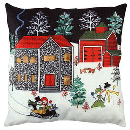 Perna decorativa, A11843, 43x43 cm, 50% Bumbac / 50% Poliester, Multicolor