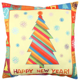 Perna decorativa, A11848, 43x43 cm, 50% Bumbac / 50% Poliester, Multicolor