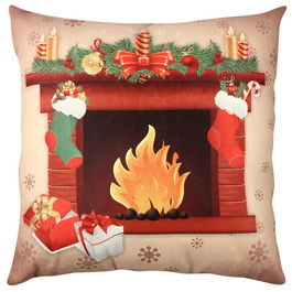 Perna decorativa, A11879, 43x43 cm, 50% Bumbac / 50% Poliester, Multicolor