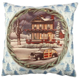 Perna decorativa, A11884, 43x43 cm, 50% Bumbac / 50% Poliester, Multicolor