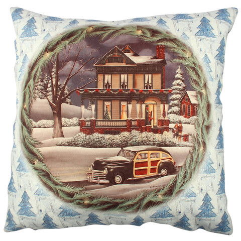 Perna decorativa, A11884, 43x43 cm, 50% Bumbac / 50% Poliester, Multicolor