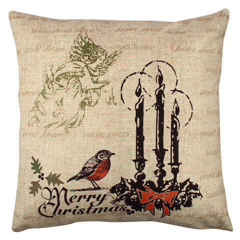 Perna decorativa, A11907, 43x43 cm, 50% Bumbac / 50% Poliester, Multicolor