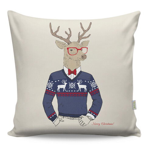 Perna decorativa, A12950, 43x43 cm, 50% Bumbac / 50% Poliester, Multicolor