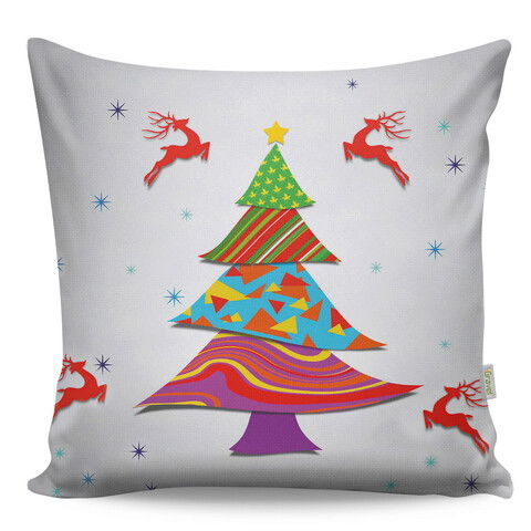 Perna decorativa, A12957, 43x43 cm, 50% Bumbac / 50% Poliester, Multicolor