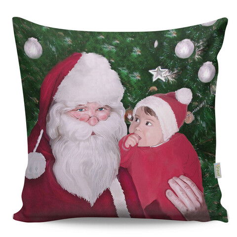 Perna decorativa, A12962, 43x43 cm, 50% Bumbac / 50% Poliester, Multicolor
