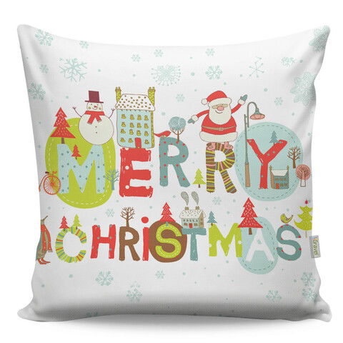 Perna decorativa, A12977, 43x43 cm, 50% Bumbac / 50% Poliester, Multicolor