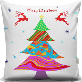 Perna decorativa, A12983, 43x43 cm, 50% Bumbac / 50% Poliester, Multicolor