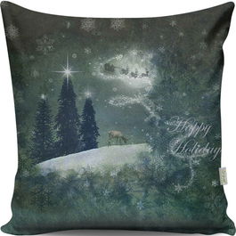 Perna decorativa, A12990, 43x43 cm, 50% Bumbac / 50% Poliester, Multicolor