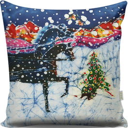 Perna decorativa, A12991, 43x43 cm, 50% Bumbac / 50% Poliester, Multicolor
