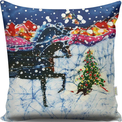 Perna decorativa, A12991, 43x43 cm, 50% Bumbac / 50% Poliester, Multicolor