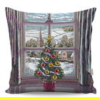 Perna decorativa, A12993, 43x43 cm, 50% Bumbac / 50% Poliester, Multicolor