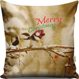 Perna decorativa, A12994, 43x43 cm, 50% Bumbac / 50% Poliester, Multicolor
