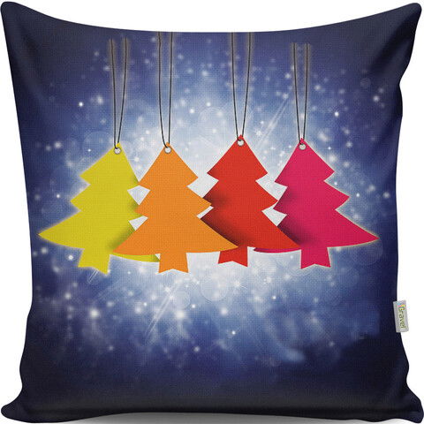 Perna decorativa, A13000, 43x43 cm, 50% Bumbac / 50% Poliester, Multicolor