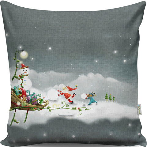 Perna decorativa, A13007, 43x43 cm, 50% Bumbac / 50% Poliester, Multicolor