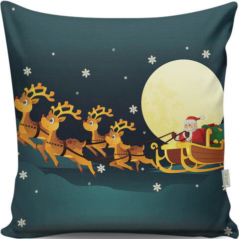 Perna decorativa, A13011, 43x43 cm, 50% Bumbac / 50% Poliester, Multicolor