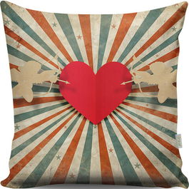 Perna decorativa, A13012, 43x43 cm, 50% Bumbac / 50% Poliester, Multicolor