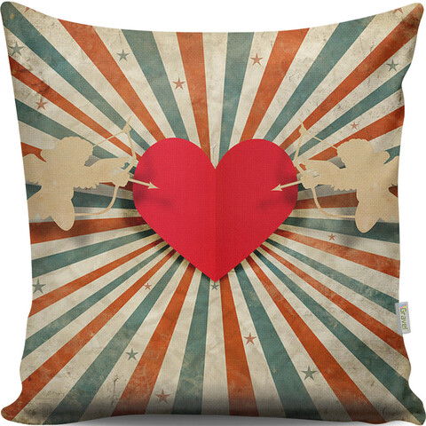 Perna decorativa, A13012, 43x43 cm, 50% Bumbac / 50% Poliester, Multicolor