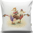 Perna decorativa, A13016, 43x43 cm, 50% Bumbac / 50% Poliester, Multicolor