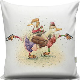 Perna decorativa, A13016, 43x43 cm, 50% Bumbac / 50% Poliester, Multicolor