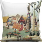 Perna decorativa, A13020, 43x43 cm, 50% Bumbac / 50% Poliester, Multicolor
