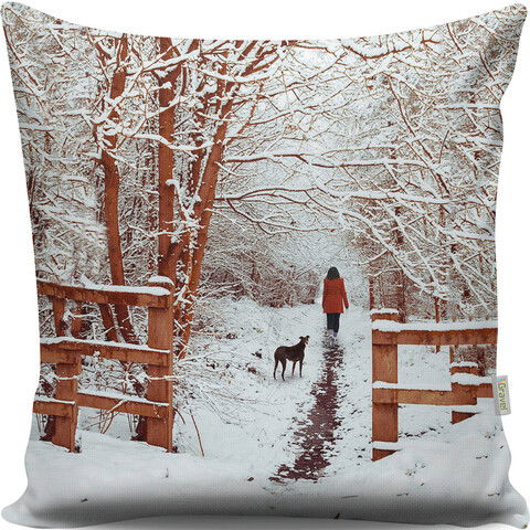 Perna decorativa, A13022, 43x43 cm, 50% Bumbac / 50% Poliester, Multicolor
