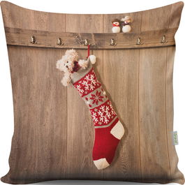 Perna decorativa, A13025, 43x43 cm, 50% Bumbac / 50% Poliester, Multicolor