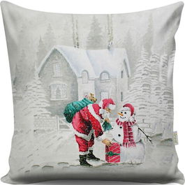 Perna decorativa, A13047, 43x43 cm, 50% Bumbac / 50% Poliester, Multicolor