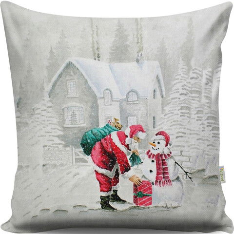 Perna decorativa, A13047, 43x43 cm, 50% Bumbac / 50% Poliester, Multicolor