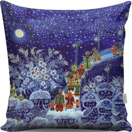 Perna decorativa, A13049, 43x43 cm, 50% Bumbac / 50% Poliester, Multicolor