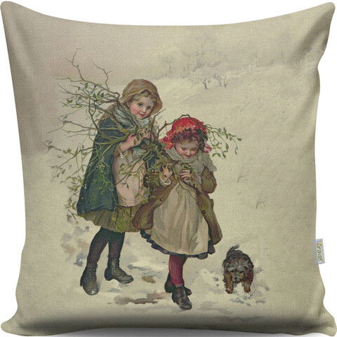 Perna decorativa, A13053, 43x43 cm, 50% Bumbac / 50% Poliester, Multicolor