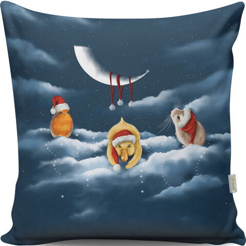 Perna decorativa, A13066, 43x43 cm, 50% Bumbac / 50% Poliester, Multicolor
