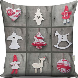 Perna decorativa, A13069, 43x43 cm, 50% Bumbac / 50% Poliester, Multicolor