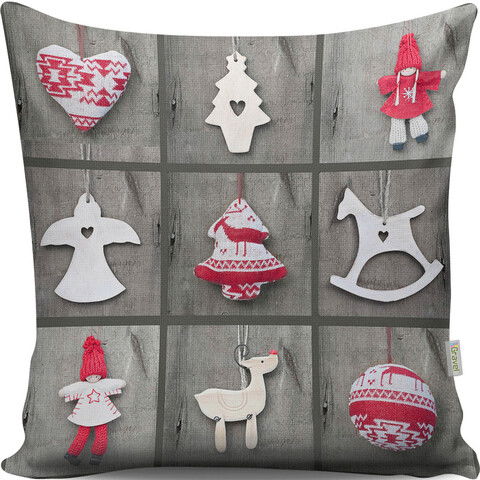 Perna decorativa, A13069, 43x43 cm, 50% Bumbac / 50% Poliester, Multicolor