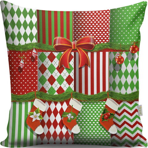 Perna decorativa, A13070, 43x43 cm, 50% Bumbac / 50% Poliester, Multicolor